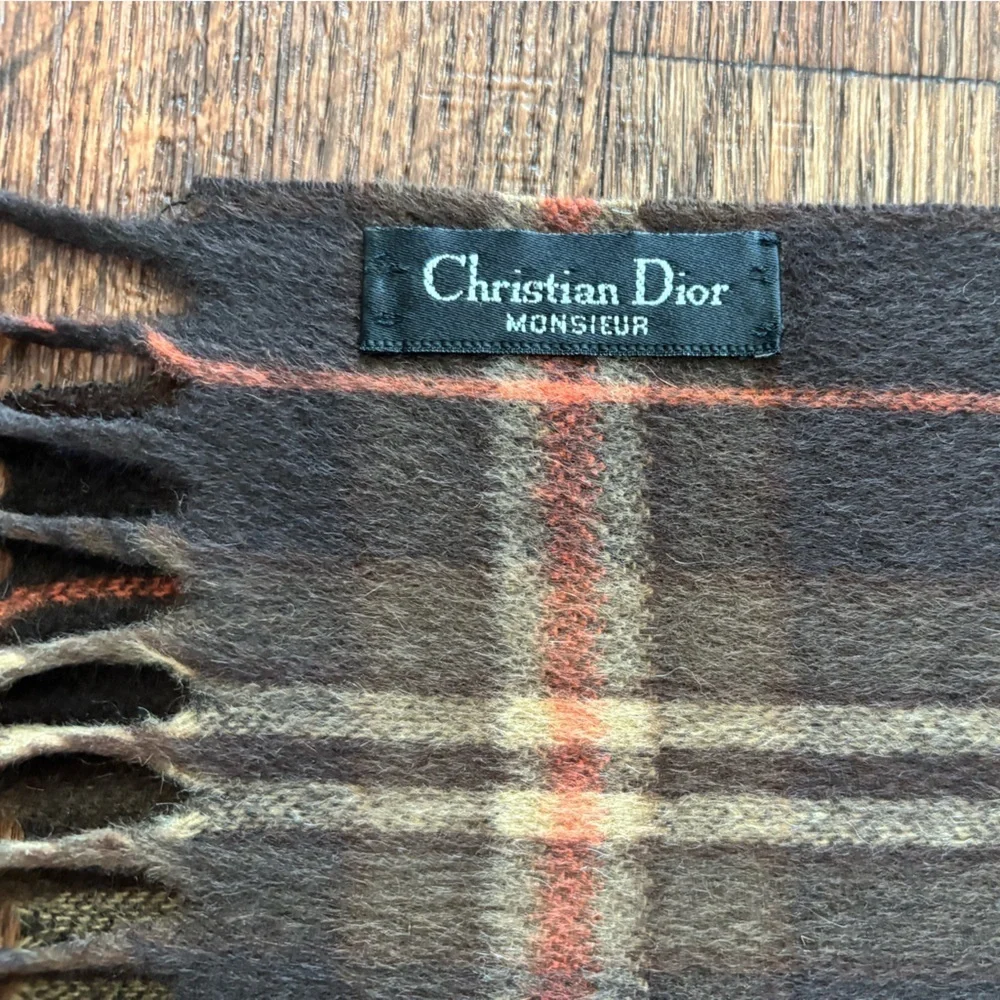 Vintage Christian Dior Monsieur Plaid Scarf